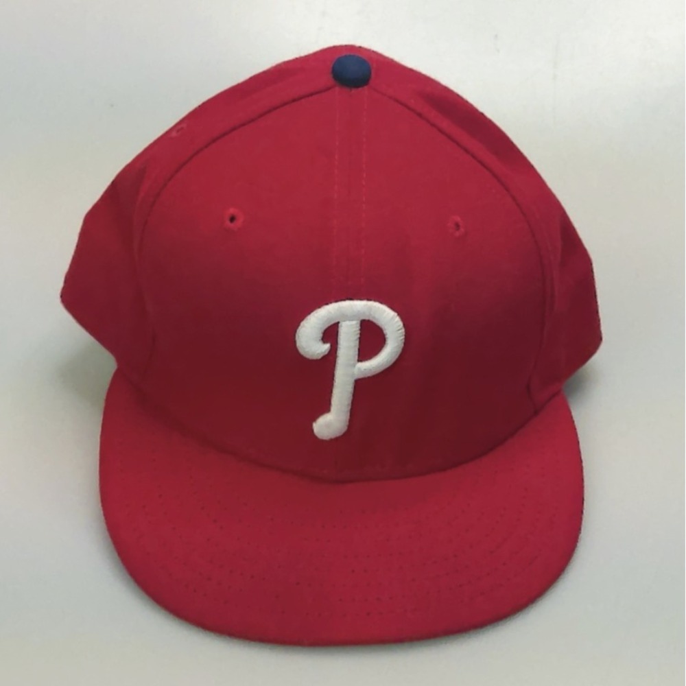 Philadelphia Phillies Fitted Hat 7 5/8 New Era 59FIFTY On Field Red MLB Made USA